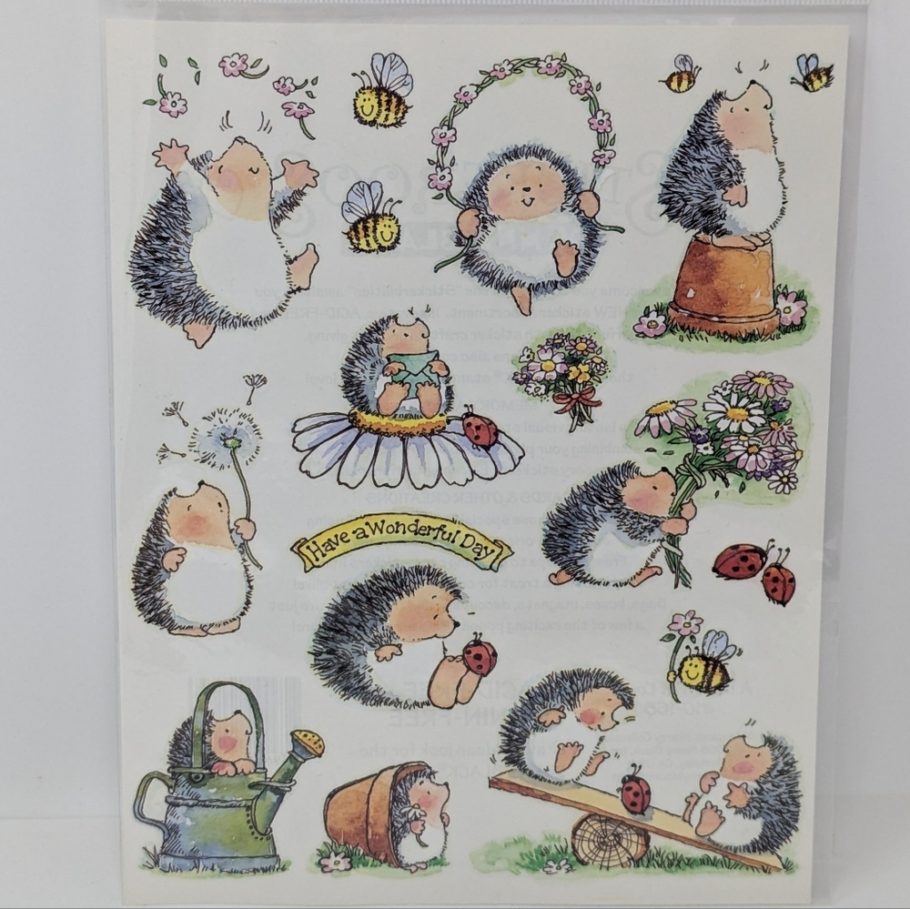 Penny Black Stickers Hedgehog Ladybug A Bunch of Love Stickeroos